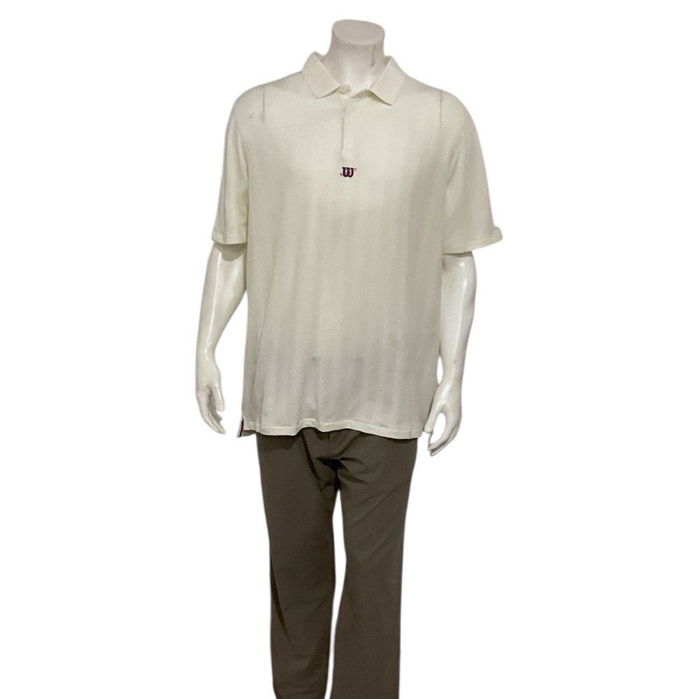 Kith X Wilson Men’s White Game Point Seamless Polo Shirt